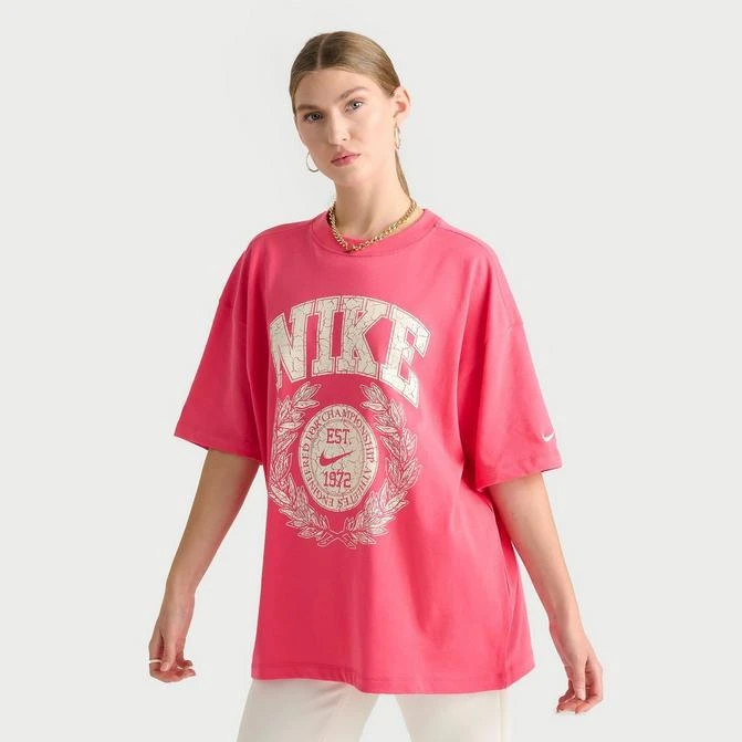NIKE Women's Nike Sportswear Essential Campus Oversized T-Shirt 1