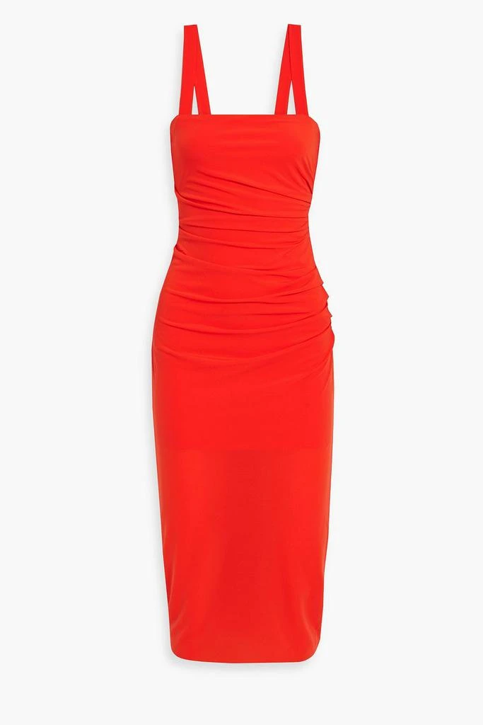 Helmut Lang Ruched stretch-jersey midi dress 1