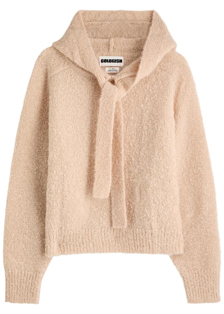 CRUSH CASHMERE Bob hooded bouclé mohair jumper