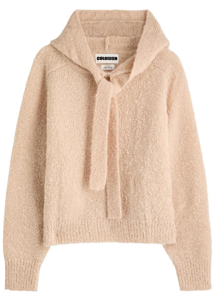 CRUSH CASHMERE Bob hooded bouclé mohair jumper 1