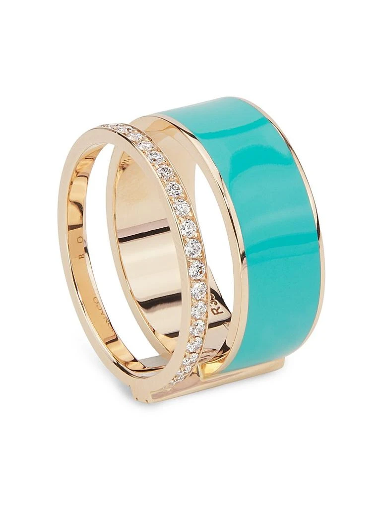 Repossi Berbere Chromatic 18K Rose Gold, Laquer &amp; 0.34 TCW Diamond Ring 4