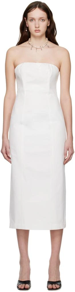 Staud White Daniela Midi Dress 1