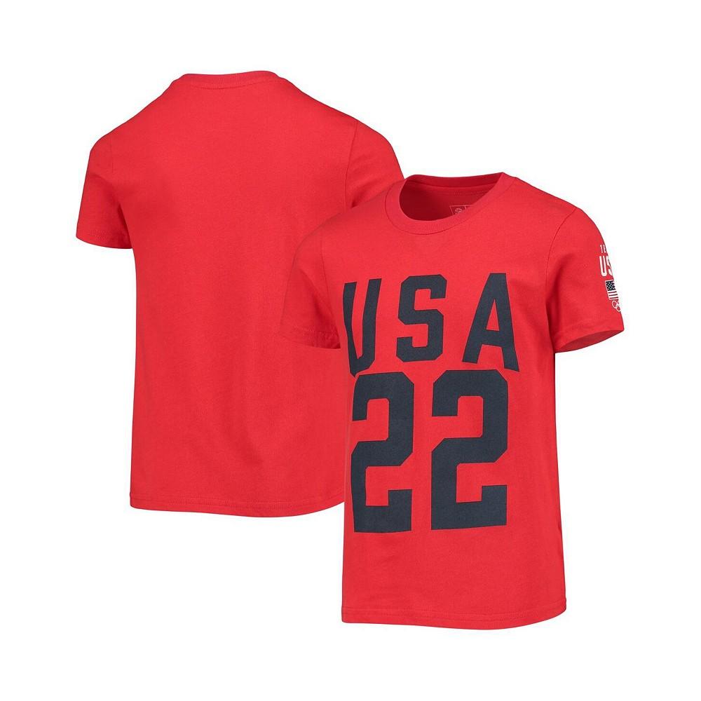 Outerstuff Big Girls Red Team USA 2022 Winter Olympics T-shirt