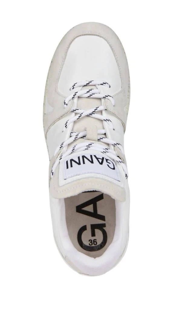 Ganni Retro Sneaker In Egret 4