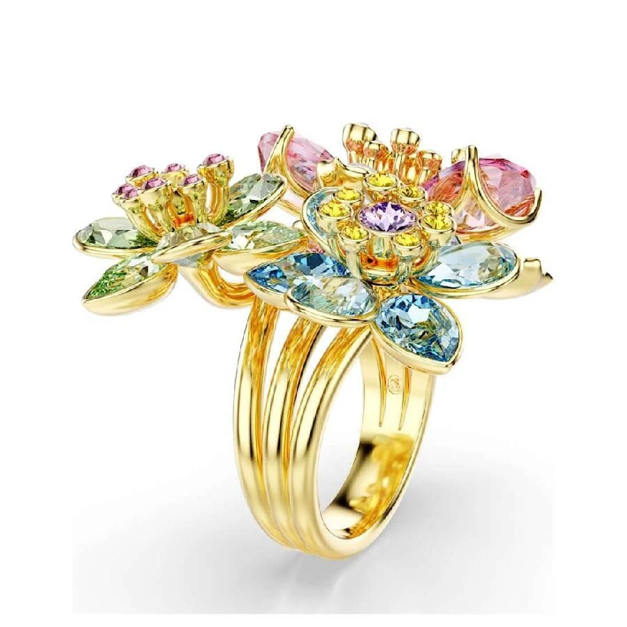 Swarovski Idyllia Crystal Flower Gold-Plated Ring 2