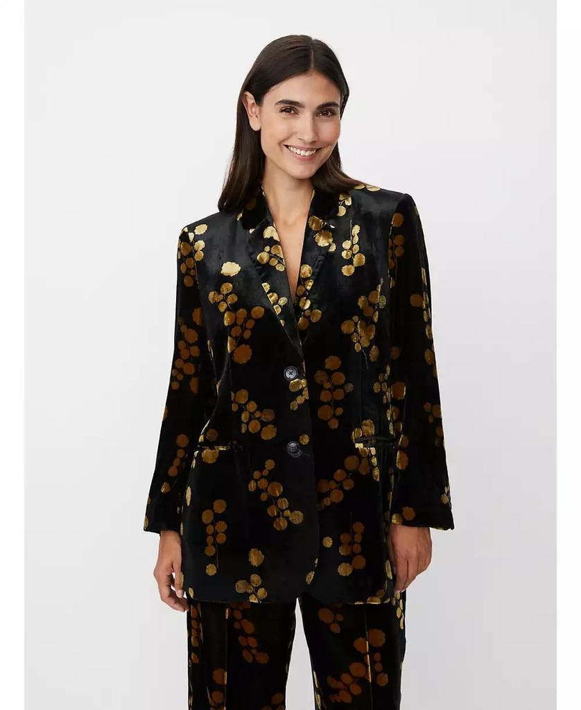 Masai Copenhagen Women's MaJaxi Velour Floral Print Blazer