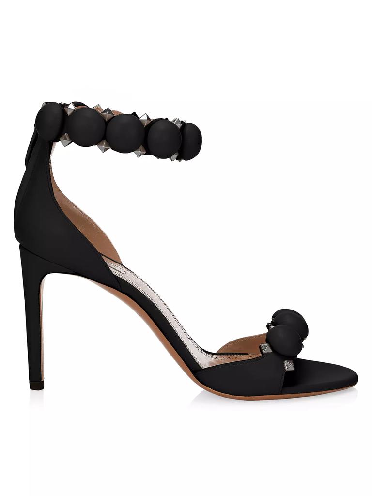 Alaïa Bombe 90 Ankle-Strap Studded Leather Sandals