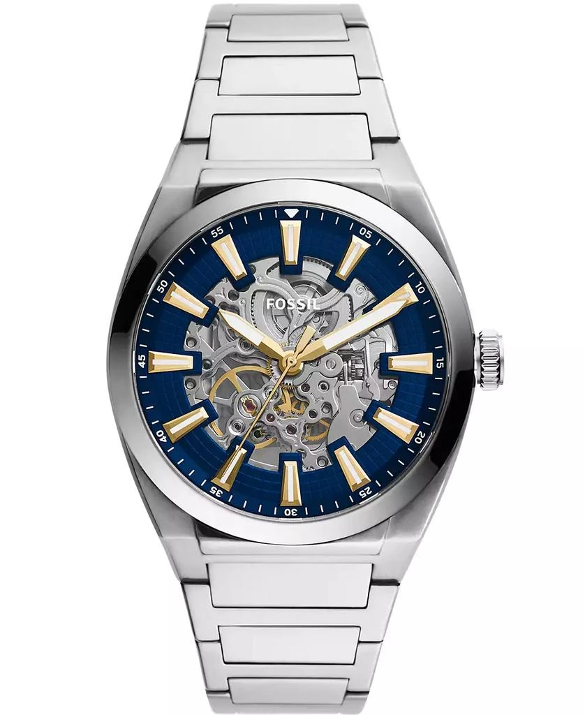 Fossil Men's Everett Automatic Silver-tone Stainless Steel Watch 1