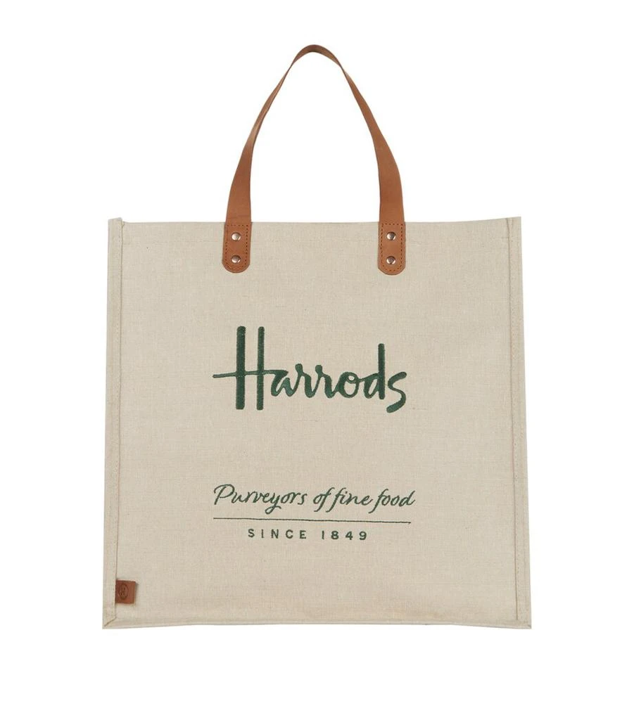 Harrods Jute Food Halls Shopper Bag 1