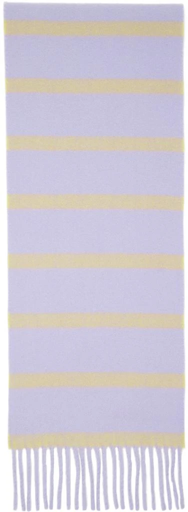 Acne Studios Purple Wool Narrow Scarf 2