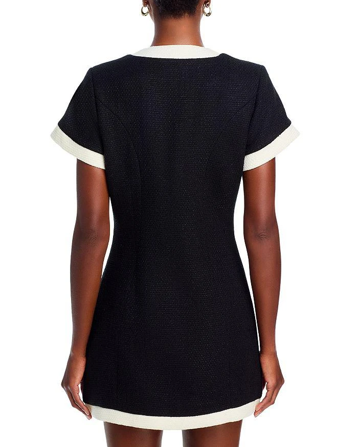 AQUA Tweed Short Sleeve Mini Dress - Exclusive 3