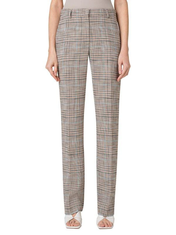 Akris Mikko Plaid Straight-Leg Pants 1