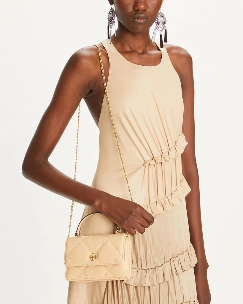 Tory Burch Mini Kira Diamond Quilt Top Handle Chain Wallet 3