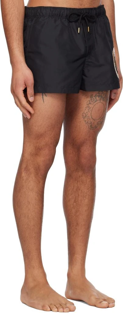 Versace Black Chain Crest Print Swim Shorts 2