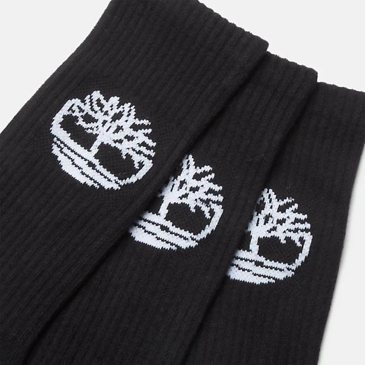 Timberland Three Pack Core Sport Crew Socks for Men in Black 2