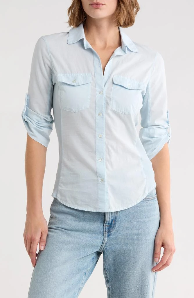 James Perse Three-Quarter Sleeve Button-Up Shirt