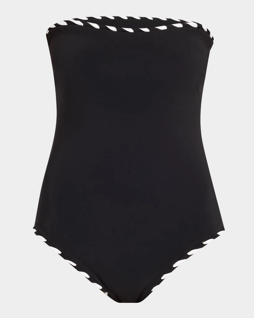 Karla Colletto Reed Bandeau One-Piece Swimsuit 1