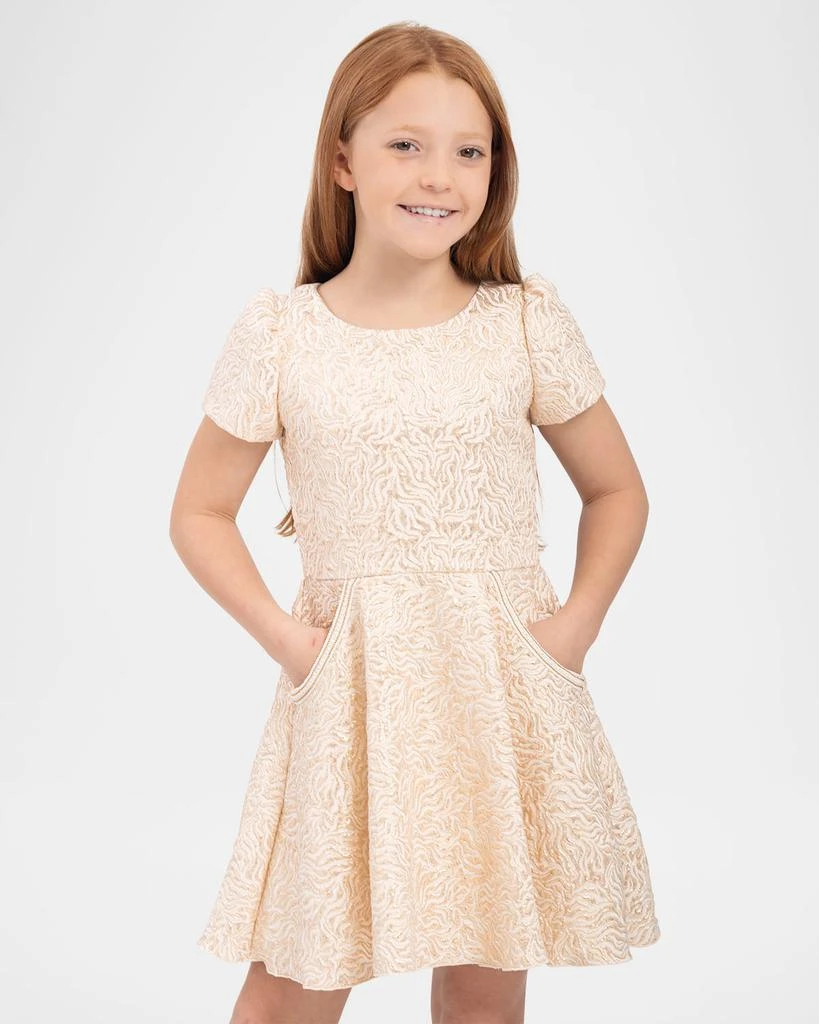 Zoe Girl's Ava Jacquard Circle-Skirt Mini Dress, Size 7-16 1