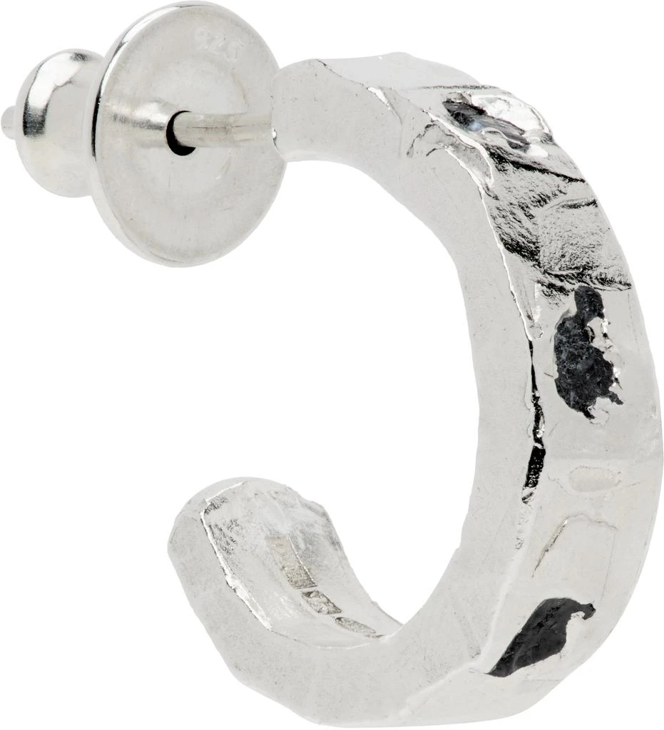 The Ouze Peti Raw Blue Sapphire Scatter Hoop Single Earring 2