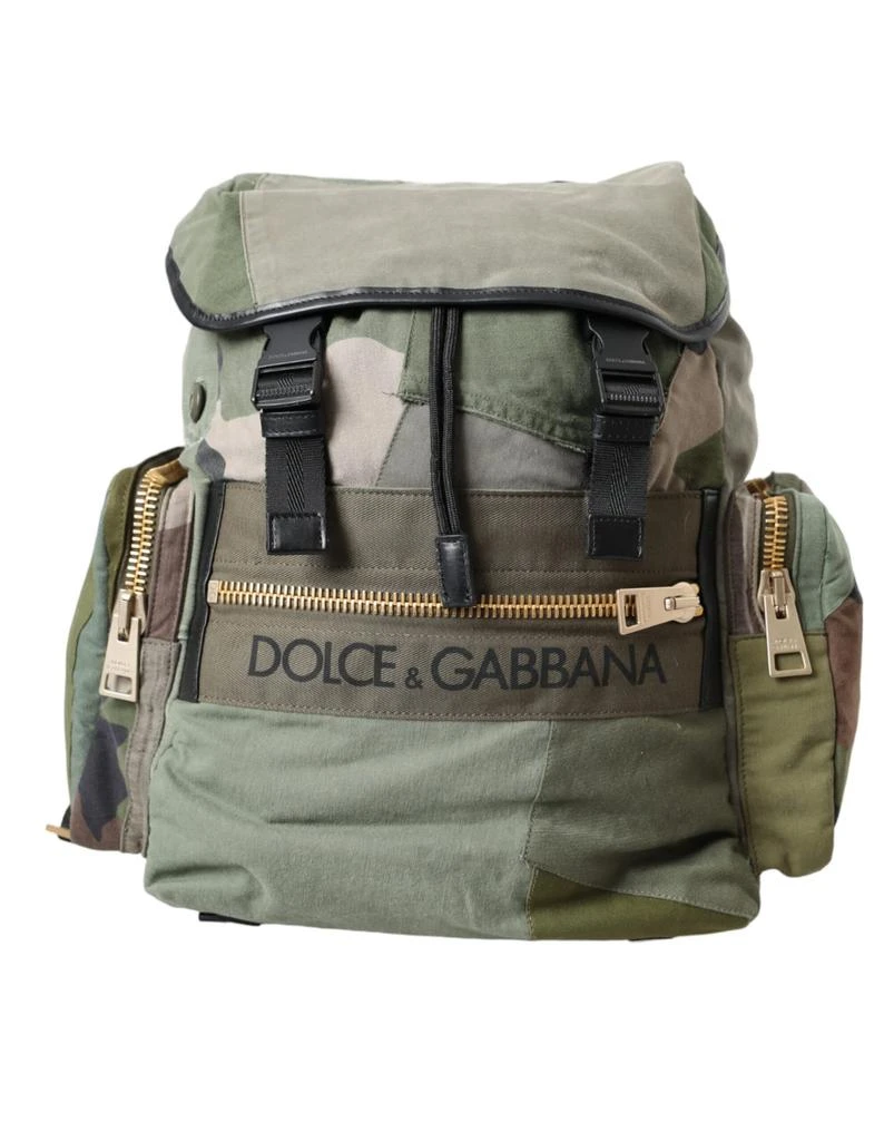 Dolce 
Gabbana Military Patchwork Rucksack Backpack Men
s Bag