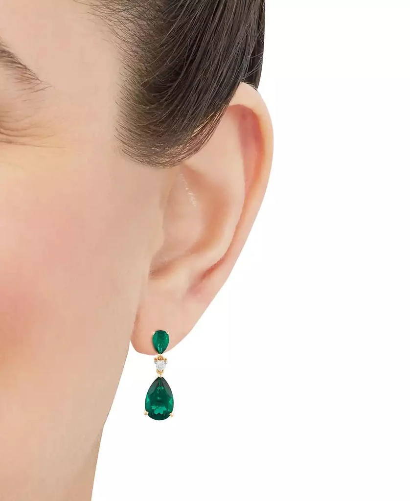 Grown With Love Lab Grown Emerald (4-5/8 ct. t.w.)
Diamond (1/8 ct. t.w.) Double Pear Drop Earrings (Also available in Ruby) 2