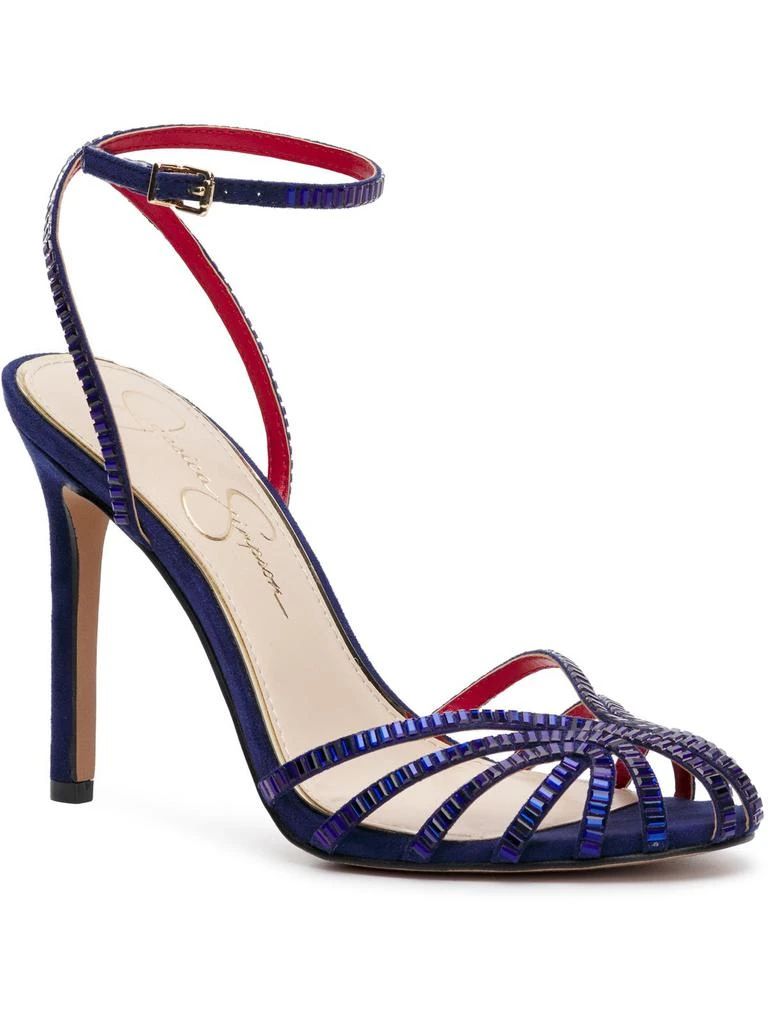 Jessica Simpson Jileta Womens Shimmer Adjustable Dress Heels 1