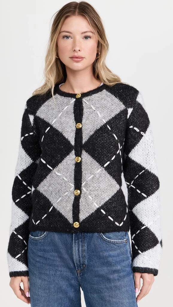 English Factory Argyle Cardigan 6