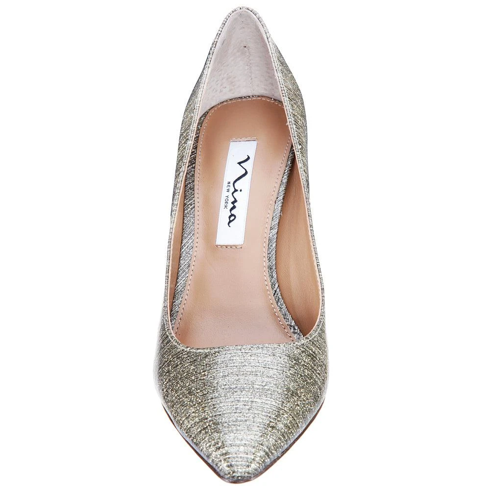 Nina Nina Metallic Pointed Toe Stiletto Pumps 4