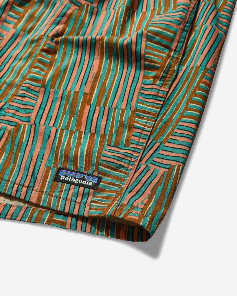 Patagonia Men's Funhoggers 6 Inch Shorts Quilty Fitz / Heartleaf Green 3