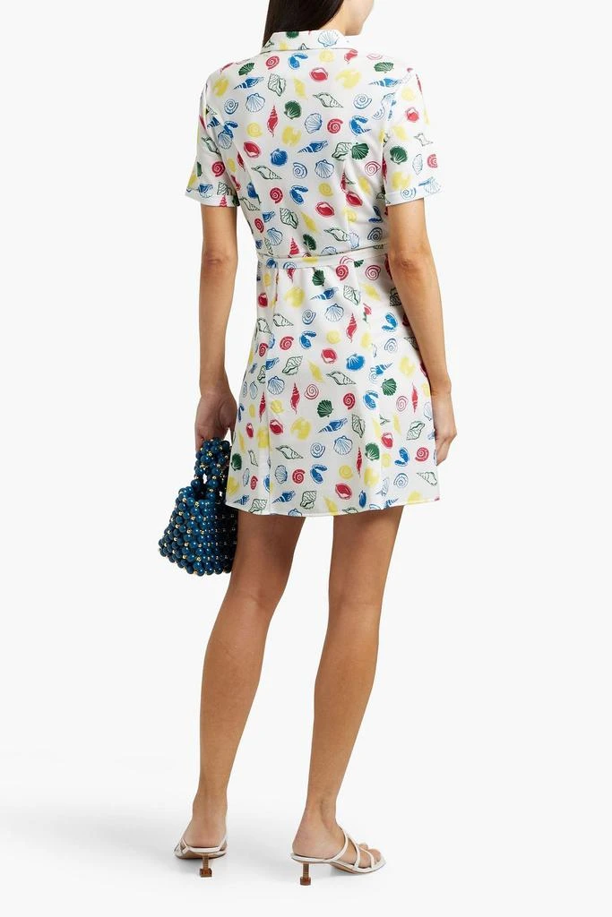 HVN Maria printed stretch-jersey mini shirt dress 3