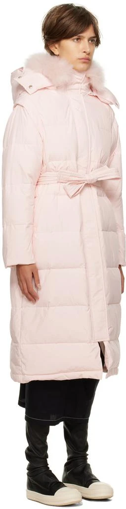 Yves Salomon Pink Quilted Down Jacket 2