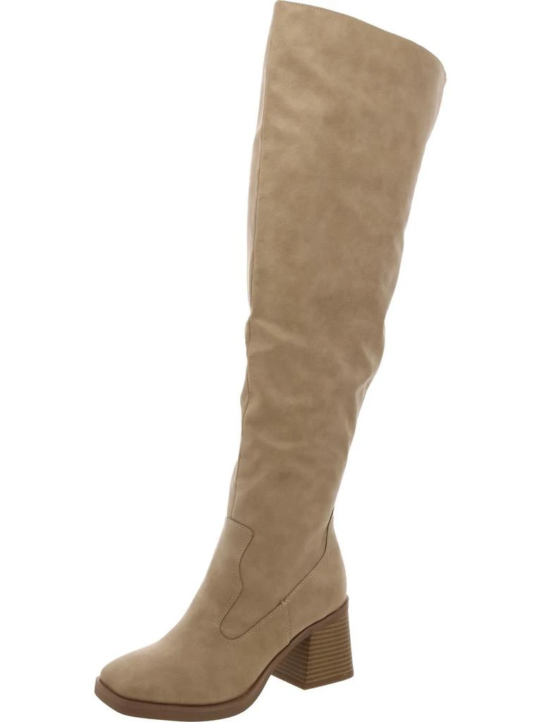 Sun + Stone Vivviip Womens Tall Block Heel Over-The-Knee Boots 1