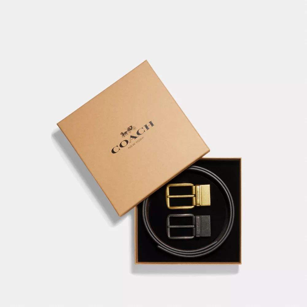 Coach Boxed Harness Buckle Cut To Size Reversible Belt, 38 Mm