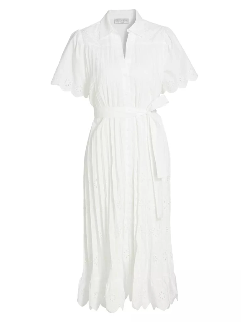 Tahari The Esther Eyelet Midi Shirtdress 1