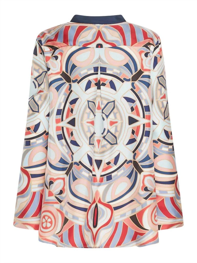 Franco Ferrari Mandala Printed Tunic Top In Multi Color 3