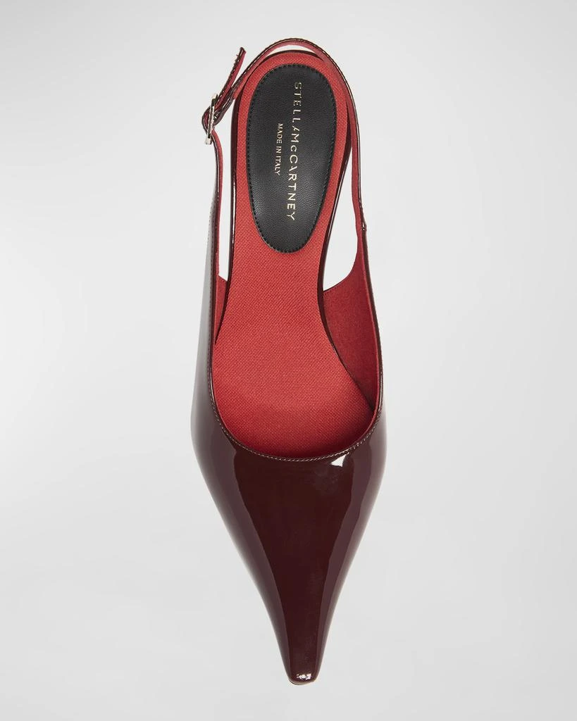 Stella McCartney Elsa Vegan Patent Slingback Pumps 6