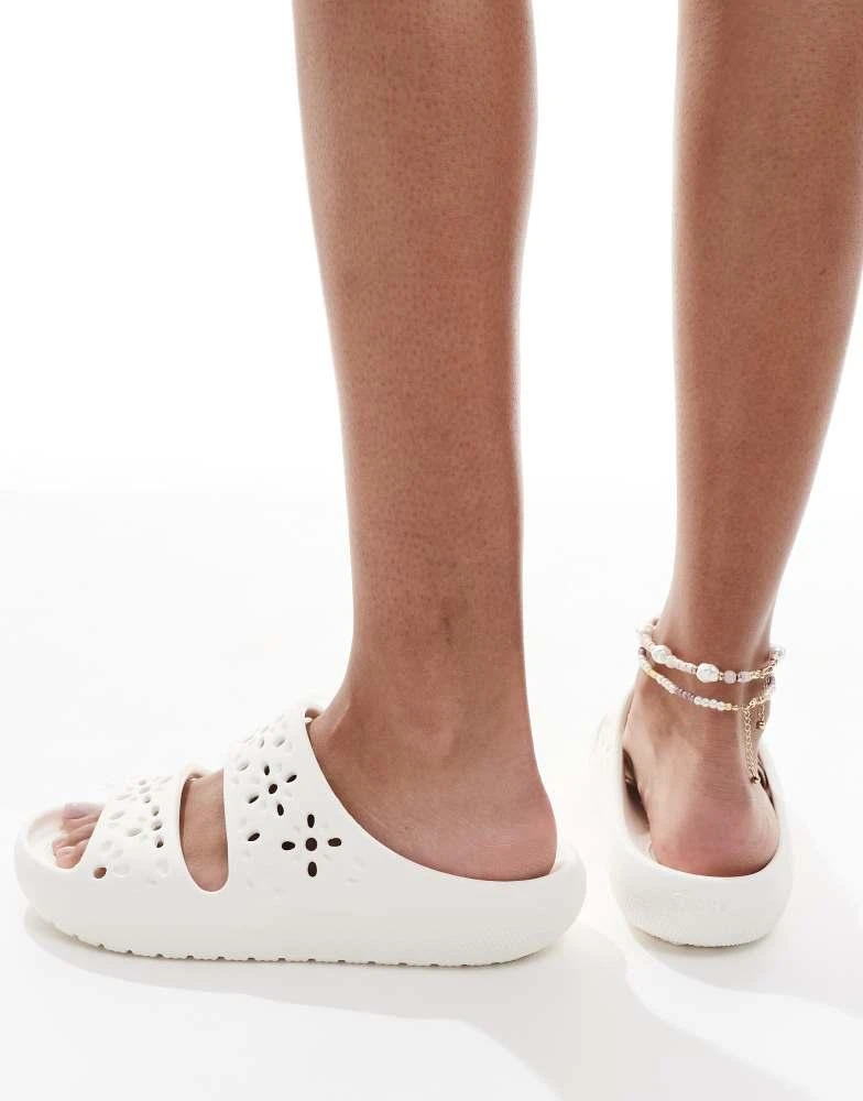 Crocs Crocs Classic floral cut out sandals in chalk 4