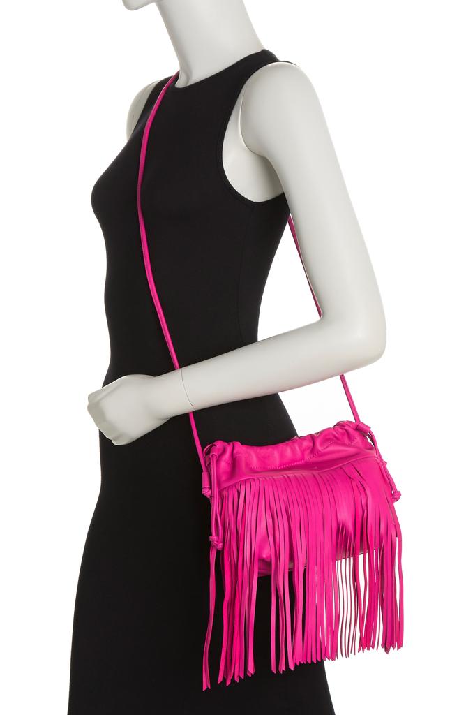 Rebecca Minkoff Fringe Night Out Leather Crossbody Bag