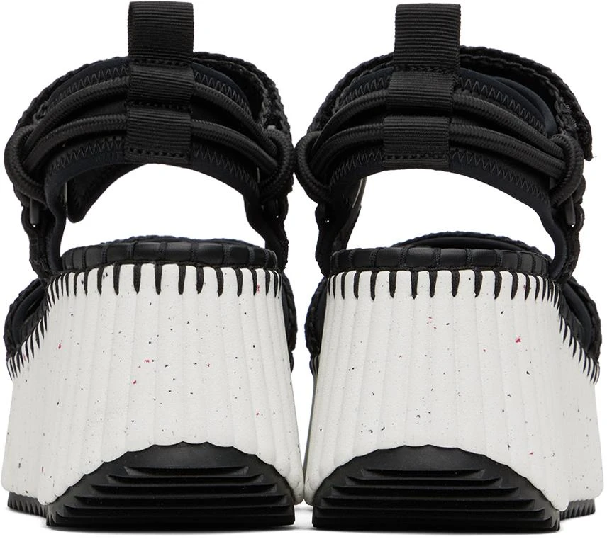 Chloé Black Nama Wedge Sandals 2