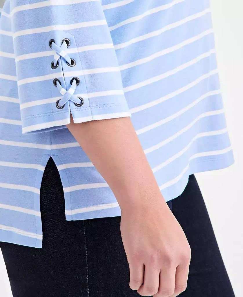 Style 
Co Plus Size Boat-Neck Cotton Lace-Up-Sleeve Tunic, Macy
s Exclusive 3