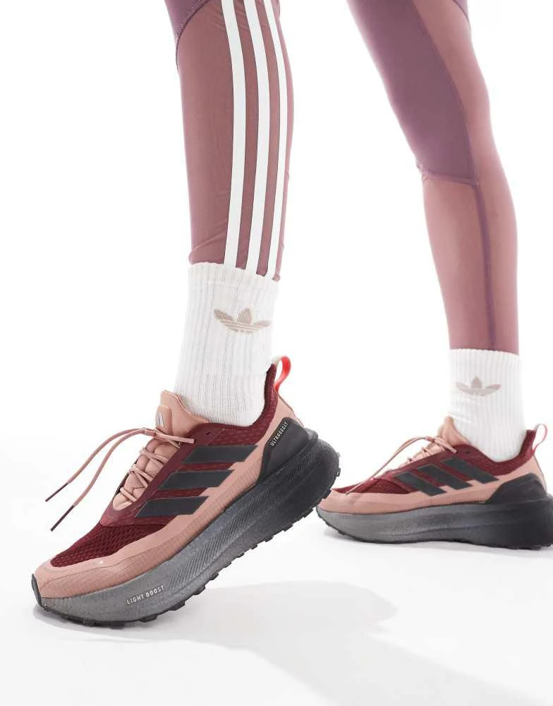 Adidas adidas Running Ultraboost 5 Climawarm trail trainers in burgundy and black 5