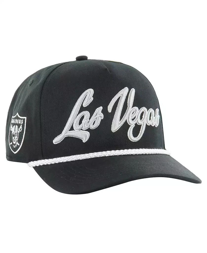 47 Brand Men's Black Las Vegas Raiders Overhand Hitch Adjustable Hat 1