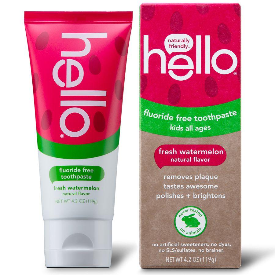 Hello Kids Fluoride Free Toothpaste Fresh Watermelon