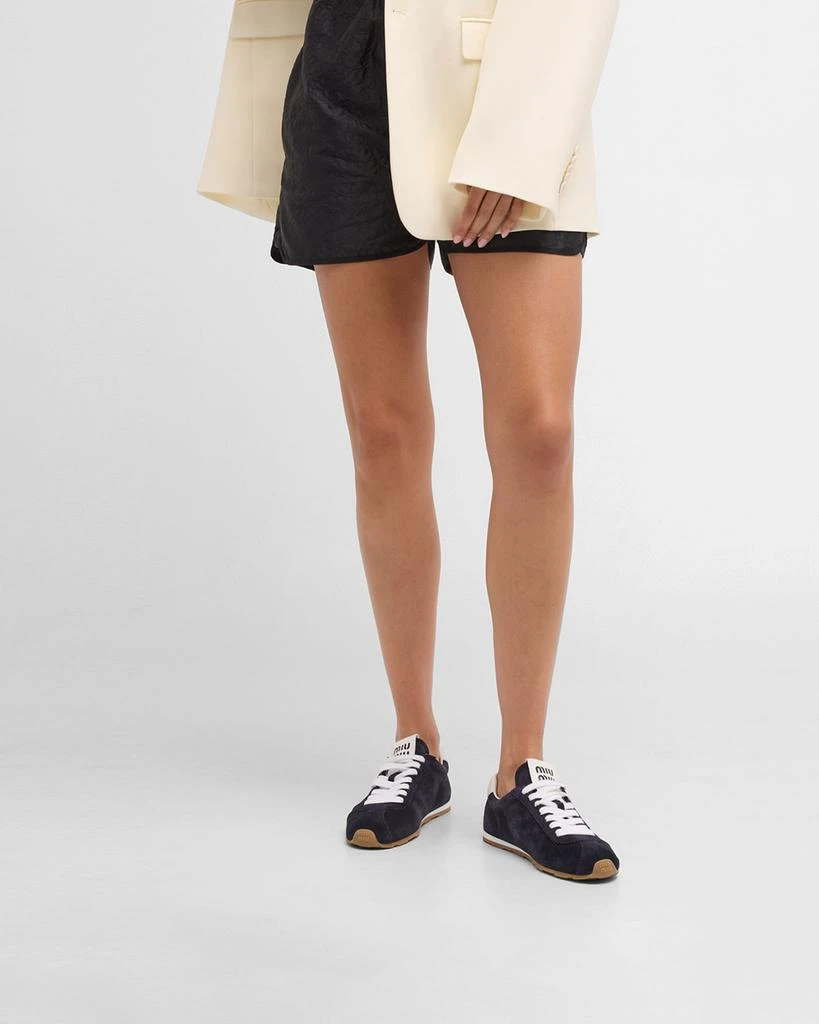 Miu Miu Suede Bicolor Retro Trainer Sneakers 3