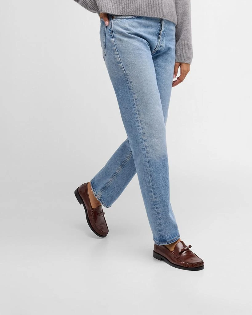Stuart Weitzman Lottie Leather Bow Loafers 2