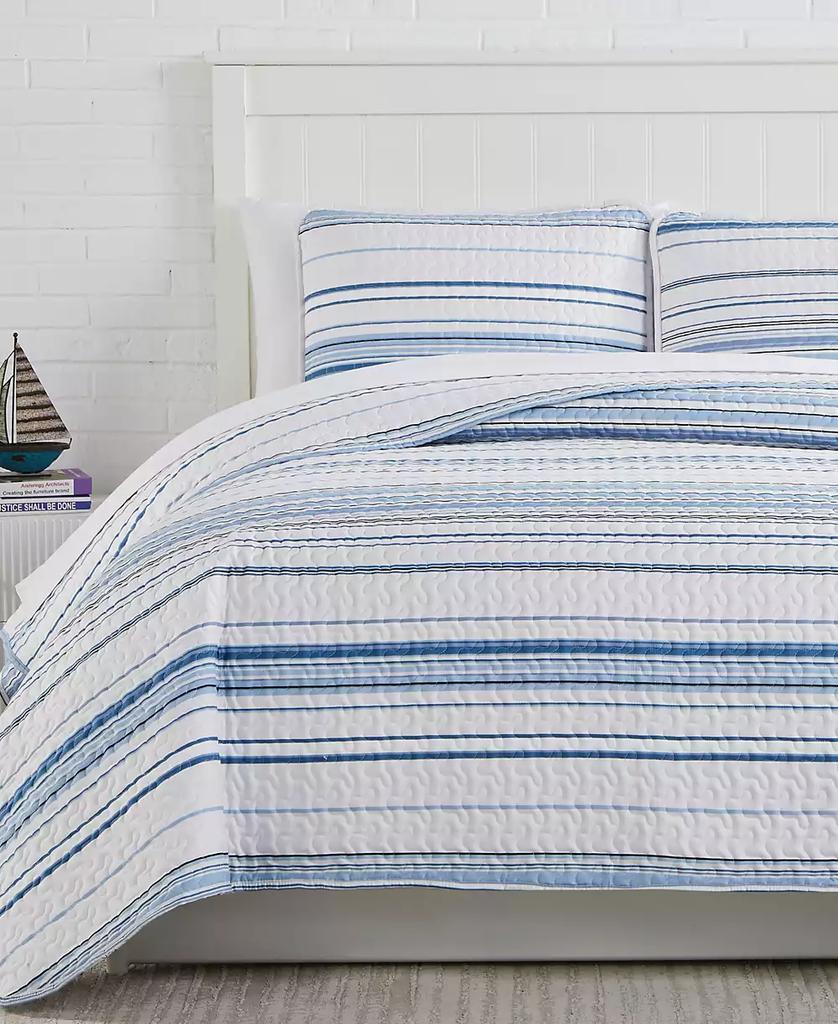 SOUTHSHORE FINE LINENS Southshore Stripe 3-Pc. Quilt Set