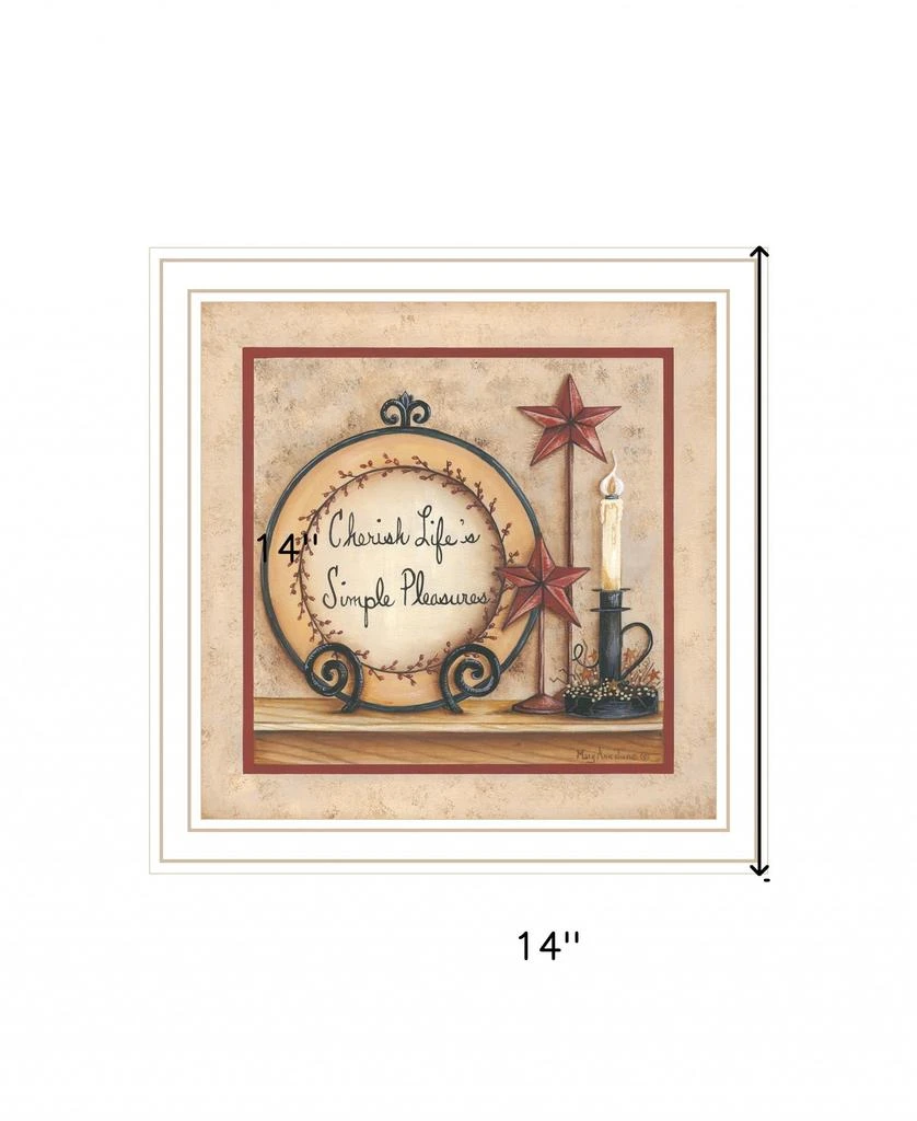 Hivvago Simple Pleasures 4 White Framed Print Wall Art 5