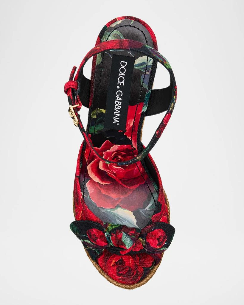 Dolce 
Gabbana Lolita Floral Wedge Espadrille Sandals 5