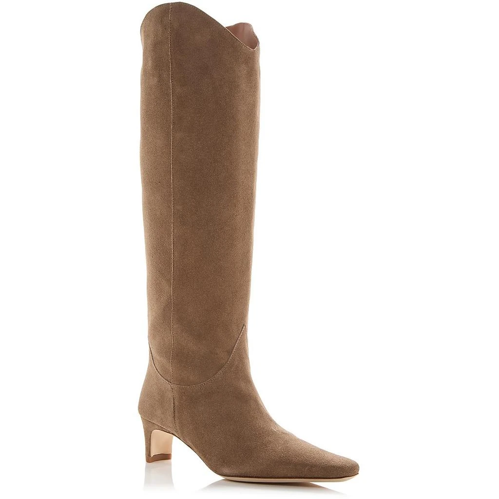 Staud Western Wally Womens Solid Suede Cowboy, Western Boots 1