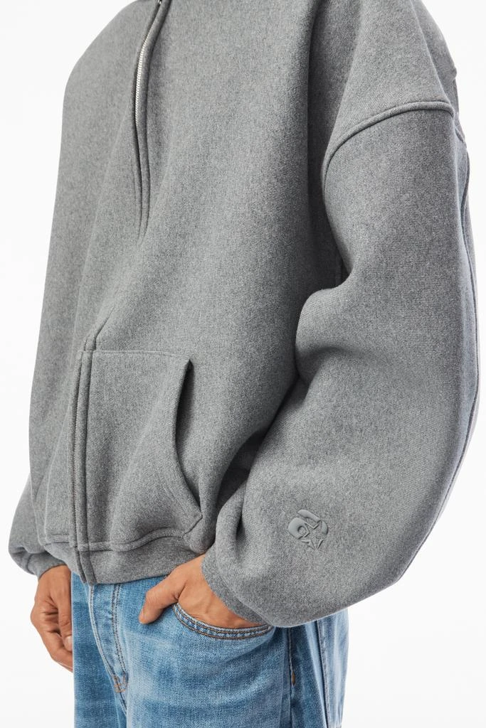 Alexander Wang STAR ZIP UP HOODIE IN DENSE FLEECE 3